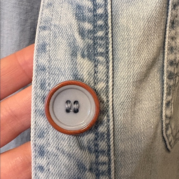 Dear John EUC Oversized Light Blue Shacket size S - Picture 4 of 7